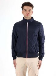 Kurtka z zamek błyskawiczny na co dzień na siłownię. Niebieskie kurtki męskie LEONE 1947 APPAREL, m, bez wzorów, bez kaptura. Za 189.41 zł.