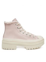 Converse Trampki Chuck Taylor All Star Lugged Heel Sherpa A09346C 662 Różowy. Czerwone trampki i tenisówki damskie Converse, bez wzorów, z materiału, bez zapięcia. Za 299.99 zł.
