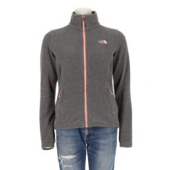 Second life - Kurtka polarowa TNF Grey dla kobiet - Jak nowy. Szare kurtki sportowe damskie The North Face, na zimę, s, bez wzorów, z materiału, bez ramiączek, bez kaptura, trekkingowe. Za 169.16 zł.