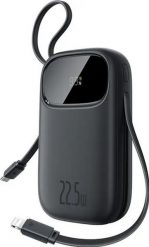 Baseus EnerFill FC31 10000 mAh 22.5W USB-C + Lightning czarny. Czarne powerbanki . Za 99.90 zł.