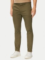 BOSS Chinosy P-Kaiton1 50553841 Szary Slim Fit. Szare eleganckie spodnie męskie Boss, bez wzorów, z bawełny. Za 699.99 zł.