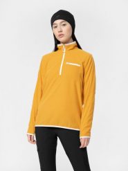 4F Bluza trekkingowa nierozpinana bez kaptura damska XS. Brązowe bluzy damskie 4F, xs, bez wzorów, bez ramiączek, bez kaptura. Za 199.99 zł.