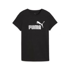 Damska koszulka z logo NO. 1 ESS METALLIC PUMA Black Metallic Silver. Czarne bluzki damskie Puma, xs, bez wzorów, sportowe, bez kołnierzyka, bez ramiączek. Za 109.00 zł.