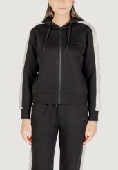 Bluza Kobieta GUESS ACTIVE MARYELLA FULL ZIP SWEATSHIRT. Czarne bluzy damskie Guess Active, s, z aplikacjami, z jeansu, casualowe, bez ramiączek, bez kaptura. Za 358.10 zł.