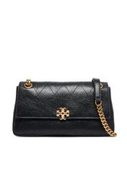 Tory Burch Torebka Charlie Quilted Small Shoulder Bag 185829 Czarny. Czarne listonoszki damskie Tory Burch, bez wzorów, ze skóry, bez dodatków. Za 2,384.00 zł.