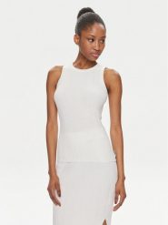 Hugo Top Sareple 50514301 Écru Slim Fit. Topy damskie Hugo, s, bez wzorów, z wiskozy, bez kołnierzyka, bez ramiączek. Za 299.99 zł.