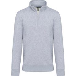 Bluza bawełniana Kariban Col Zippé. Szare bluzy męskie KARIBAN, m, bez wzorów, z bawełny, bez ramiączek, bez kaptura. Za 169.50 zł.