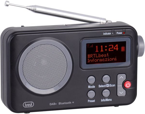 Radio Trevi DAB7F8000R BLACK dab dab+ fm bt. Czarne radia Clint. Za 154.72 zł.