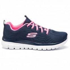 Buty do chodzenia damskie Skechers Graceful Get Connected. Niebieskie obuwie sportowe damskie Skechers, bez wzorów, bez zapięcia, trekkingowe, Skechers Sport. Za 199.99 zł.