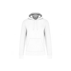 Ekologiczna bluza z kapturem Kariban. Białe bluzy sportowe męskie KARIBAN, m, bez wzorów, z kapturem. Za 175.00 zł.