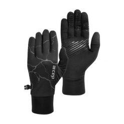 Sportowe rękawiczki odblaskowe CEP Reflective unisex. Czarne rękawiczki męskie CEP, bez wzorów, z elastanu. Za 89.00 zł.