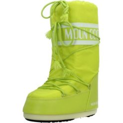Buty MOON BOOT ICON NYLON Żółty. Żółte obuwie trekkingowe damskie Moon Boot, z nylonu, bez zapięcia. Za 677.70 zł.
