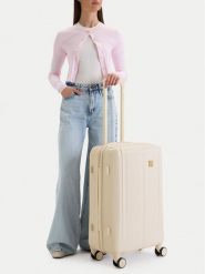 Nine West Walizka średnia CEO-NW-M-004-09 PINK Écru. Białe walizki damskie Nine West, bez wzorów, średnie. Za 359.99 zł.