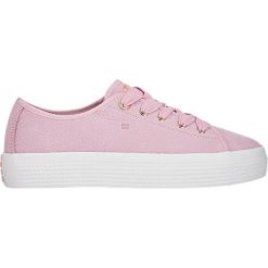 Tommy Hilfiger Damskie tenisówki Nubuck platformy tenisowe FW0FW04090-518 (rozmiar 37). Czerwone trampki i tenisówki damskie Tommy Hilfiger, bez wzorów, z nubiku, bez zapięcia. W wyprzedaży za 370.00 zł.