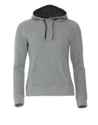 Clique Classic Hoody Women bluza z kapturem szary melanż. Szare bluzy damskie CLIQUE, m, bez wzorów, z bawełny, bez ramiączek, z kapturem. Za 211.81 zł.