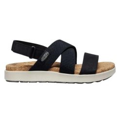 Sandały turystyczne damskie Keen Elle Criss Cross. Czarne sandały damskie Keen, bez wzorów, z gumy, bez obcasa, bez zapięcia. Za 247.00 zł.