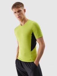 4F Koszulka treningowa slim z materiałów z recyklingu męska - soczysta zieleń XXL. Zielone t-shirty męskie 4F, m, bez wzorów, z dzianiny, bez kołnierzyka, bez ramiączek. W wyprzedaży za 59.99 zł.