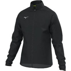 Kurtka wodoodporna Mizuno RB. Czarne kurtki męskie Mizuno, l, bez wzorów, z materiału, bez kaptura, do biegania. Za 233.95 zł.
