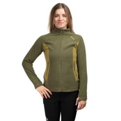 Bluza trekkingowa damska Naturehike Fleece CYY2441FS060. Zielone bluzy damskie NATUREHIKE, bez wzorów, sportowe, bez ramiączek, bez kaptura. Za 199.99 zł.