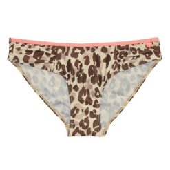 Dół Od Bikini Damski Z Lamparcim Nadrukiem Aceana. Brązowe stroje kąpielowe damskie Regatta, bez wzorów, z elastanu. Za 38.99 zł.