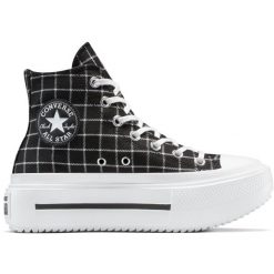 Buty sportowe damskie Converse Chuck Tlr As Lift Double Stack. Czarne obuwie sportowe damskie Converse, bez wzorów, bez zapięcia. Za 590.00 zł.