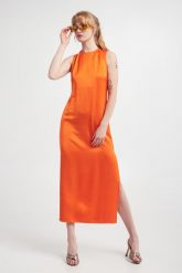 Sukienka maxi Ellie SAMSØE SAMSØE. Sukienki damskie Samsøe & Samsøe, l, bez wzorów, bez kołnierzyka, bez ramiączek, maxi. W wyprzedaży za 399.50 zł.
