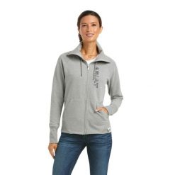 Bluza damska Ariat Team Logo. Szare bluzy damskie Ariat, bez wzorów, bez ramiączek, bez kaptura. Za 345.00 zł.