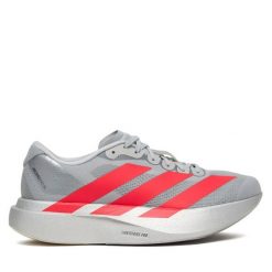 Buty do biegania adidas. Szare obuwie sportowe damskie Adidas, bez wzorów, bez zapięcia, do biegania. Za 649.99 zł.