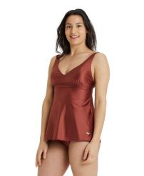 Strój kąpielowy damski Arena Tankini Glitter. Czerwone stroje kąpielowe damskie ARENA, s, bez wzorów, z materiału. Za 131.98 zł.