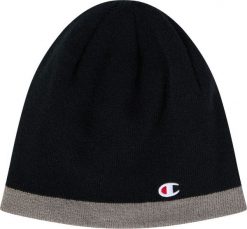 Champion Czapka Reversible Beanie czarny-szary 802407 KK001. Czarne bluzy męskie Champion, m, bez wzorów, bez ramiączek, bez kaptura. Za 85.31 zł.
