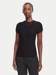 Guess Bluzka W6YR31 Z1023 Czarny Regular Fit. Czarne bluzki damskie Guess, xl, z aplikacjami, z wiskozy, bez kołnierzyka, bez ramiączek. Za 394.99 zł.