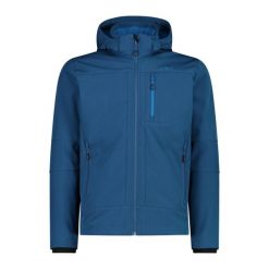 Kurtka męska turystyczna CMP 3A01787N. Niebieskie kurtki męskie CMP, l, bez wzorów, z softshellu, sportowe, z kapturem. Za 408.80 zł.