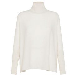 Sweter Deha Wooly Blend High Neck Sweater Damskie. Białe swetry nierozpinane damskie Deha, s, bez wzorów, z kaszmiru, eleganckie, bez kołnierzyka, bez ramiączek. Za 486.99 zł.