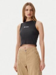 Roxy Top ERJKT04261 Szary Slim Fit. Szare topy damskie Roxy, xl, bez wzorów, z bawełny, bez kołnierzyka, bez ramiączek. Za 79.99 zł.