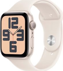 Smartwatch Apple Watch SE GPS 40mm Starlight Alu Sport S/M Beżowy (MXEF3QN/A). Brązowe zegarki smartwatch Apple, bez wzorów. Za 1,334.50 zł.