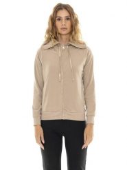 Bluza z kaptur na co dzień na siłownię. Brązowe bluzy damskie LEONE 1947 APPAREL, xl, bez wzorów, z materiału, bez ramiączek, z kapturem. Za 383.11 zł.