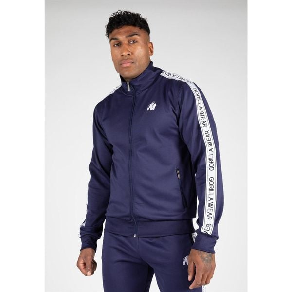 Delaware Kurtka dresowa - Granatowy. Niebieskie kurtki męskie GORILLA WEAR, m, bez wzorów, z dresówki, bez kaptura. Za 323.00 zł.