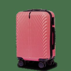 Walizka KABINOWA WINGS SWAN 20" DIRTY PINK. Czerwone walizki damskie Wings, bez wzorów, z materiału. Za 125.93 zł.