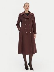 Rinascimento Płaszcz przejściowy CFC0126730003 Brązowy Regular Fit. Brązowe płaszcze damskie Rinascimento, xs, bez wzorów, z syntetyku, bez kołnierzyka, bez kaptura. Za 1,059.00 zł.