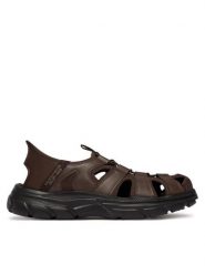 Skechers Sandały Slip-Ins Relaxed Fit: Revolted - Vartan 205182/CHOC Brązowy. Brązowe sandały męskie Skechers, bez wzorów, ze skóry, bez zapięcia. Za 349.99 zł.