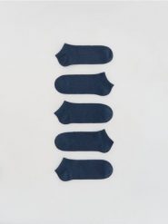 5 pack skarpet stopek - granatowy. Niebieskie skarpety męskie Reserved, bez wzorów. Za 49.99 zł.