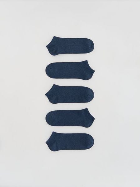 5 pack skarpet stopek - granatowy. Niebieskie skarpety męskie Reserved, bez wzorów. Za 49.99 zł.