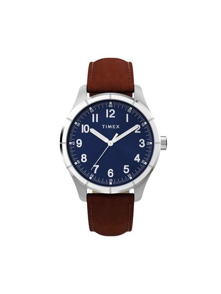 Timex Zegarek Main Street TW2Y16200 Brązowy. Brązowe, analogowe zegarki męskie Timex, bez wzorów. Za 379.99 zł.