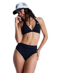 Dół bikini dla Kobiety SOLID ESSENTIALS Czarny. Szare stroje kąpielowe damskie Roxy, s, bez wzorów, z elastanu. Za 129.99 zł.