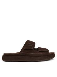 Timberland Klapki TB0A2755EIV1 Brązowy. Brązowe klapki męskie Timberland, bez wzorów, ze skóry, bez zapięcia. Za 399.99 zł.