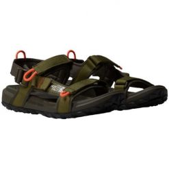 Sandały turystyczne męskie The North Face M Explore Camp Sandal. Zielone sandały męskie The North Face, bez wzorów, z materiału, bez zapięcia. Za 389.00 zł.
