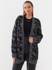 Pinko Kardigan Iguana 101712 A14L Szary Regular Fit. Szare kardigany damskie Pinko, l, bez wzorów, z syntetyku, bez kołnierzyka. Za 1,599.00 zł.