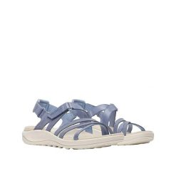 Sandały Merrell Harbor Backstrap Niebiesko-Beżowe. Brązowe sandały damskie Merrell, bez wzorów, z materiału, bez obcasa, bez zapięcia. Za 577.00 zł.