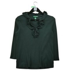 Damski czarny sweter. Czarne swetry nierozpinane damskie Ralph Lauren, l, bez wzorów, bez kołnierzyka, bez ramiączek. Za 51.08 zł.