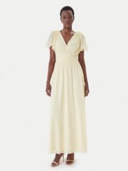 Morgan Sukienka wieczorowa 261-RLUCY Żółty Regular Fit. Żółte sukienki damskie Morgan, bez wzorów, z syntetyku, wizytowe, bez kołnierzyka, bez ramiączek. Za 429.99 zł.